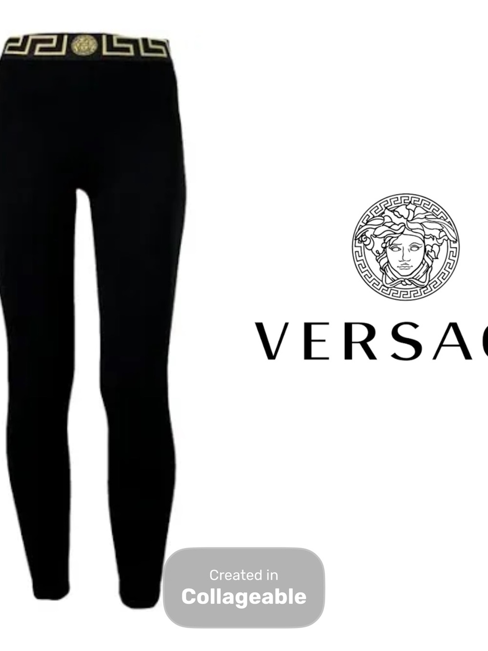 ‼️WOW‼️🖤🤎Versace Black Medusa Logo Leggings! NWOT‼️🖤🤎